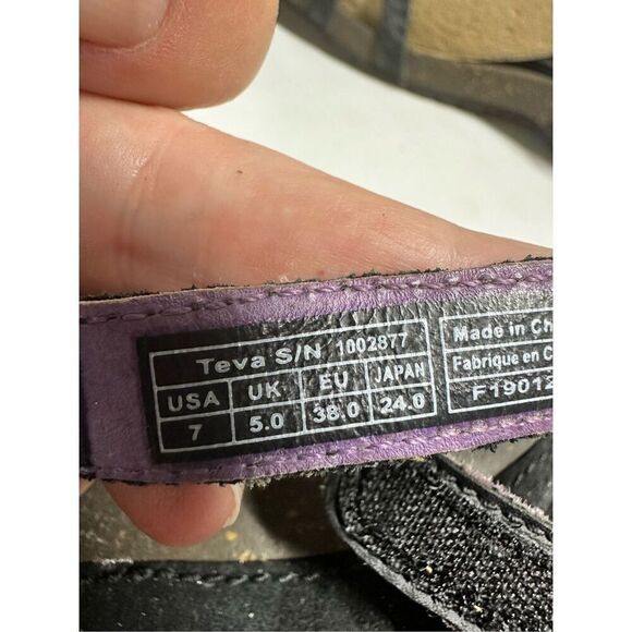 Teva Cabrillo Universal Women's Size 7 Leather Black Strappy Sandals 1002877 - Picture 8 of 13